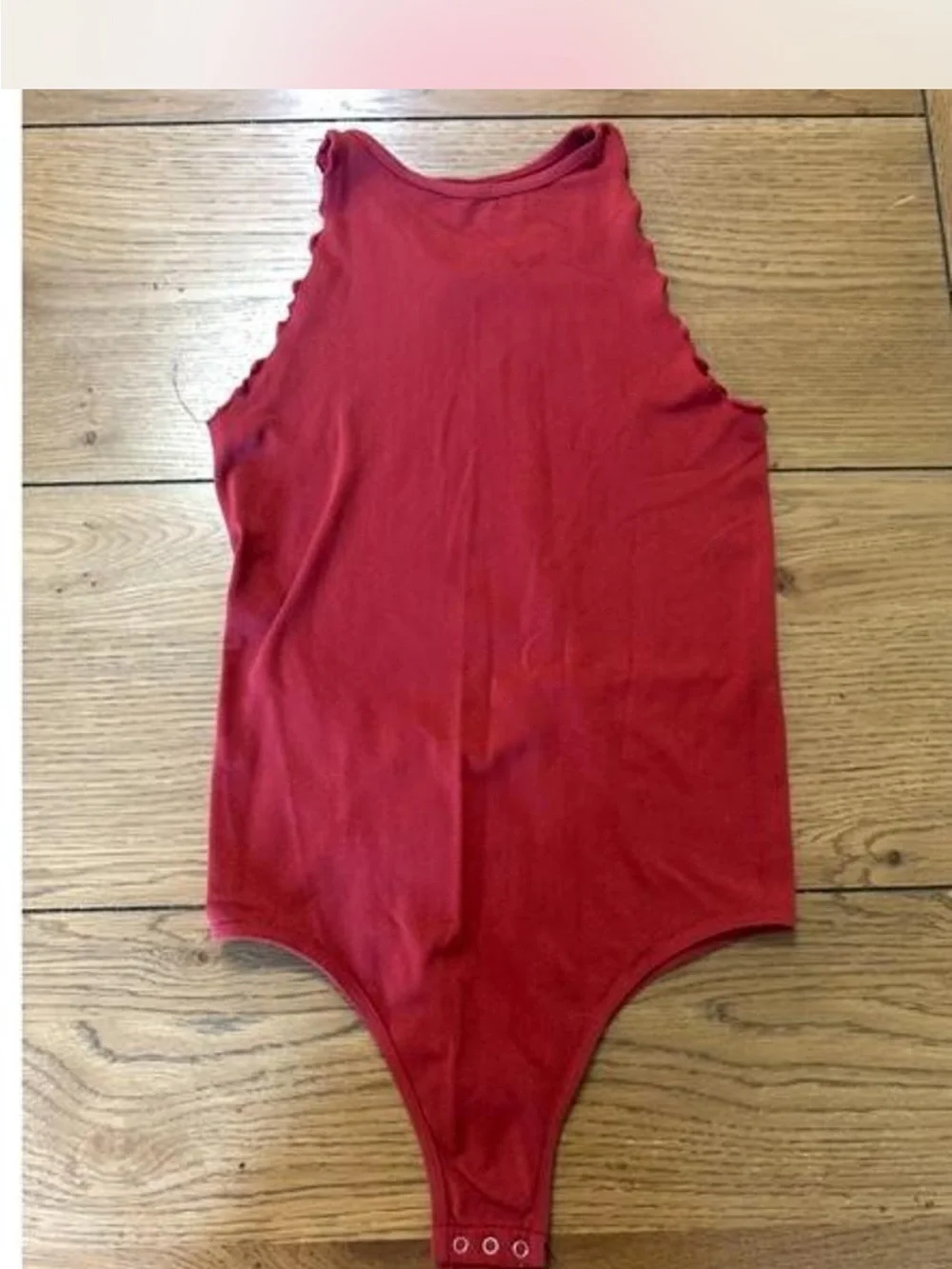 Free People Red Sleeveless Womens  Bodysuit